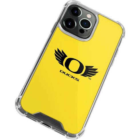 University of Oregon Ducks Yellow iPhone 13 Pro Max Clear Case